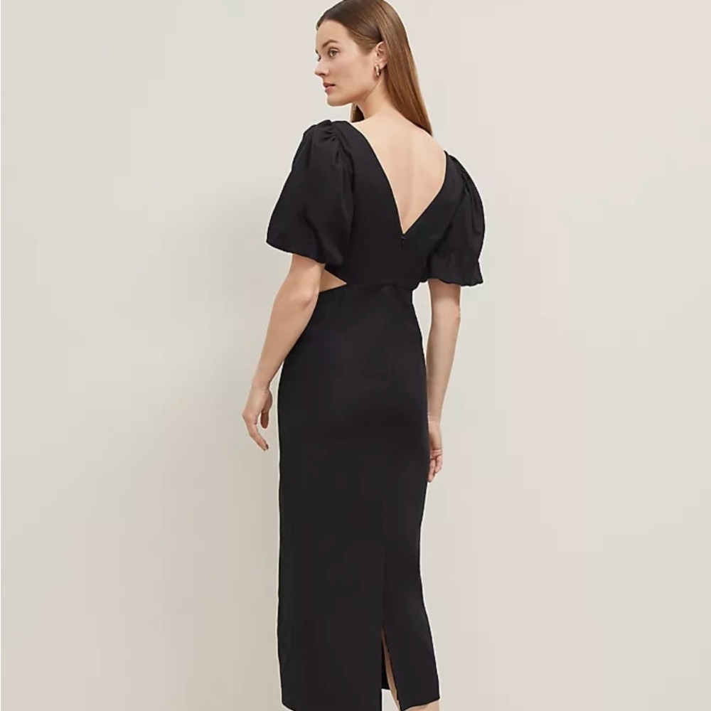 Ann Taylor Linen Blend Cutout Dress - Picture 2 of 3